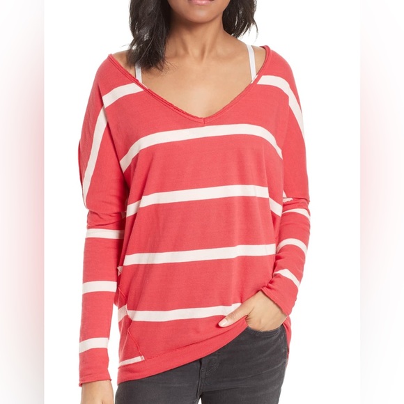 Free People Tops - WE THE FREE Free People Womens Upstate Stripe Basic T-Shirt size large